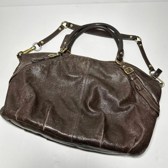 Coach Brown Leather Madison Satchel F1026 15955 Brass Hardware - Picture 1 of 10